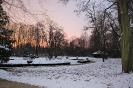 Zima 2021 - wschód słońca nad muzeum w Drozdowie